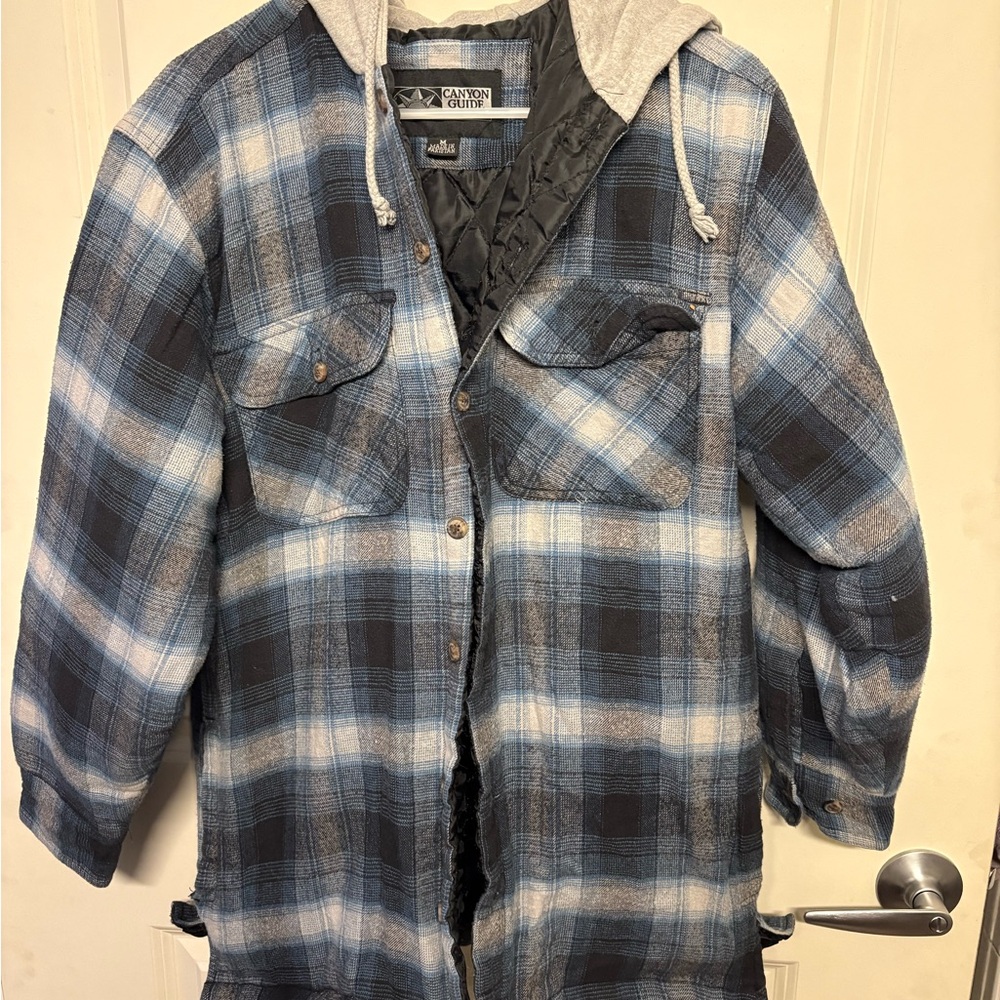 Canyon Guide Blue Plaid Hooded Jacket